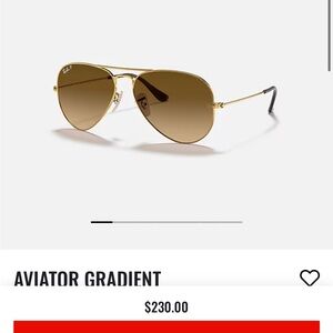 Ray-Ban Gold Aviator Sunglasses